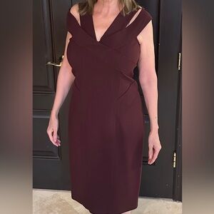 Elegant Burgundy Dress